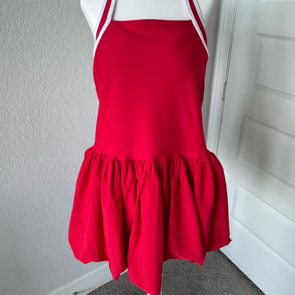 Abercrombie Halter Bubble Hem Mini Dress, Sz S
